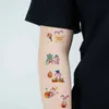 Tatuagem Transfer 10pcs Conjunto de tatuagem temporária do dia de páscoa de desenho animado e ovos coloridos padrão de tatuagem d'água à prova d'água 240426