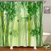 Tende per doccia tende da bagno 3d piante verdi tropicali tende per doccia a foglia di palma impermeabile in tessuto da bagno decorazioni per la casa tende