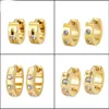 Love Earring Unisex modieuze sieraden met dames super sprankelende drie diamanten oorbellen gespen met cart originele oorbellen
