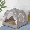 고양이 캐리어 상자 상자 주택 평범한 천막이 밀폐 된 편안한 펜던트 바닥 고양이 집 애완견 집 액세서리 제품 240426