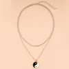 Sensione calda Yin Yang Tai Chi Chi Cendiante Creative Etnic Etnic Minimalist Chain Tai Chi Cipcant Necklace