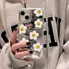 Obudowy telefonu komórkowego Śliczna stokrotka Patrz telefon odpowiednia dla iPhone 14 Pro Max Mirror Telefon obudowa odpowiednia dla iPhone'a 15 11 12 13 Pro Max X XR XS Max Makeup Cover J240426