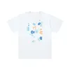 T-shirts masculins 2024 Marny Watercolor Fun Graffiti Contrasting Letter Imprimer à manches courtes à manches courtes T-shirt