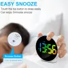 Klockor deeyaple färgglada väckarklocka Klockminnesfunktion 12 24H LED Digitala bordsklockor Dual Alarm Snooze Bedroom Bedside Clock Clock
