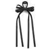 Pinces Black Bow Ribbon Hair Claw Clips Tempérament Elegant Hairpin Femme Princess Headdress Fashion Straving Clip Female Accessoires de cheveux Y240425