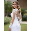 Mermaid Wedding Dresses O-Neck Sleeves Pretty Long Elegant Lace Appliques Bridal Gowns 2024 Plus Size Country Style Vestido De Noiva