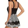 New Large-sized Split Print Skirt Hem Covers the Belly, Slimming and Sexy, Fashionable Tankini Women