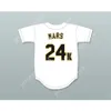 カスタムブルーノマーズ24Kフーリガンホワイト野球ジャージーベットアワード任意の名前番号トップステッチS-6XL