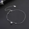 Beaded ORSA JEWELS Fashion 925 Sterling Silver Round Snake Satellite Chain Bracelet Womens Party Jewelry SB184
