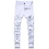 Jeans masculin en jean en détresse jeans en jean Hip Hop High Street Pantalons Brand Silk Straight Tear Pantal