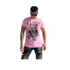 Chemises Tshirt Men Cartoon strass de teddy Bear Plein Embroide Summer Casual Wear Cotton ShortSleeve Pink Paradise Men Vêtements Nouveau