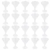 Disposable Cups Straws 20 Pcs Wineglass Plastic Juice Cup Cocktail Glasses Martini Goblet Festival Dessert Toasting