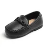 Chaussures en cuir garçons noir blanc pour la fête scolaire mariage enfants formels limards à glissade à limous doux enfants mocassins 21-30 240419