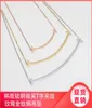 Classic Korean Fashion Titanium Steel T-shaped Pendant Clavicle Chain Rose Gold Titanium Steel Necklace Female7121605