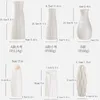 花瓶モダンフラワー花瓶ホワイトプラスチックポットバスケット北欧ホームリビングルームの結婚式の装飾アレンジメント飾り