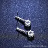 sier earrings s925 womens sine 6 claw earringsエレガントでシンプルなスタイルモソナイト高度なイヤリングタッセルジュエリージュエリー