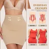 Meio slip shapewear para mulheres sob vestidos calcinha embutida de cintura alta barra