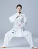 Vêtements ethniques 2024 traditionnel chinois Tai Chi Uniforme Sports Entraînement à marche extérieure Fleur Imprimé Wushu Arts martiaux