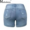 Kvinnors shorts 2024 Summer denim Casual Fashion Loose Hole Jeans med fickor Cool Women Street Booty