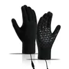 Cycling Gloves Usb Electric For Outdoor Skiing Winter Warm Mittens With Touchscreen Knitting Hand Washable Laptop