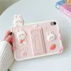 Case Cartoon Rabbit Tablet Stand Funda Case voor Apple iPad10.9 12.9 9.7 Pro11 10.2 10.5 10.9 Mini6 123Air45 Silicone Protective Shell