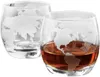 Bar Tools etsade Globe Decanter Set med träram lämplig för vin whisky Brandy Tequila Bourbon Scottish Whisky Rum and Spirits 240426