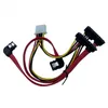 2 Right-angled Sata To 2 22p Sata with Power Supply Large 4P Male Shell Female Hard Disk Cable Suitable for Hard Disk Server