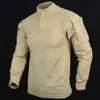 Tactische T-shirts Mege Tactical Camouflage Militair Battle Shirt Type II Lange mouwen Bladbaar snel drogen Multi Camera Outdoor Cotide Cotide Kleding 240426