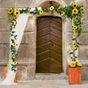Decorative Flowers Fake Hanging Sunflower Vines Artificial Garlands Green Leaves For Home Wedding Jungle Party Garden Craft Decoration