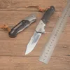 1Pcs New Assisted Flipper Folding knife 440C Satin Drop Point Blade Steel with Wood Handle Outdoor camping hiking Fishing Survival EDC Pocket knives