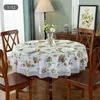 Table Cloth Top Sale PVC Waterproof Oil-proof Tablecloth Printed Round Wedding Party Decor Home Dining Lace Cover