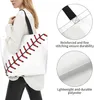 Storage Bags Baseball Large Tote Bag For Women Reusable Grocery Waterproof Shopping Handbag With Inner Pocket Travel Work Beach Gym