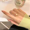 Женская группа Tiifeany Ring Dewelry Minimalist Instagram Cool Wind Double Layer Циркон Женская простота Персонализированное алмазное инкрустационное золото отверстие