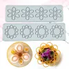 Moulds Chinoiserie Cool Pavilion Sugar Flipping Lace Pad DIY Leaf Flower Swan Chocolate Thin Crisp Cake Decoration Baking Silicone Mold