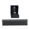 Sachets de bijoux Simple Red Rangement Box de mariage carré Affichage LED Affichages éclairés LED Emballage cadeaux