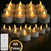 Luci da tè a tremoli senza infiamolio Candele a LED con ciclo Autotimer / Remoto Ciclo di 6 ore Tealonics Operated Electronics 240416