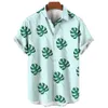 Men's Casual Shirts Floral Shirts Mens Summer Hawaiian Clothing Short Sleeve Tops Loose Holiday Seaside Social Lapel 3D Print Shirt 2023 Vintage 240424