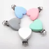 Chenkai 20pcs BPA Free Silicon Herzklammern DIY Baby Schnuller Dummy Teether Kettenhalter Clips Sooth Still Toy Accessoire 240416