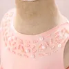 Girl's jurken peuter Beading doop doop prinsesjurk voor babymeisjes tule witte bruiloft 1e verjaardag boog feestjurken doop kinderen kleren d240425