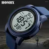 Montre-bracelets 1pcs Sports Men de luxe Relogio masculino LED Digital Diving Swimming Reloj Hombre Acrylique Mirror Sougible Wristwatch NY