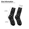 Vrouwen sokken Dalmatische vlekken print winter witte polka stippen kousen gotische mannen warm zacht ontwerp klimmen anti -slip