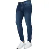 Mens Stretch Skinny Jeans Fashion Elastic Cotton Slim Denim Pants Male Plus Size Pencil Pants Pure Color Casual Trousers 240412