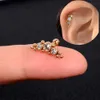 Dungle avizesi 1 adet gümüş renk geometrisi cz çiçek saplamaları küpeler tragus kıkırdak sarmal piercing kristal daith küpe kadınlar narin mücevher