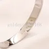 Brev Bangle Crystal Bangle Designer Armband Märke smycken Vogue Män kvinnor 18K Guldpläterad rostfritt stål Älskares presentband manschett Klassiska modegällor