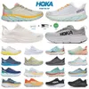 One Hokah Bondi 8 Clifton Athletic Running Shoes Hokahs Carbon X2 Triple Black Blanc Light Blue Bleu Hokahs Outdoor Designer Dreigner Absorption de choc de vie 36-45