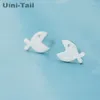 Boucles d'oreilles UinI-Tail 925 Tibetan Silver Brossed Big Mouth Fish Fashion Trend ciseaux