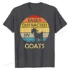 Herrenanzüge A1126 von Ziegen Retro Vintage Lustige Ziegenliebhaber T-Shirt T-Shirt für Männer Tops Tees süße personalisierte Baumwolle