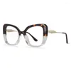 Sunglasses R57092 Metal Legs Reading Glasses Lady Luxury Large Frame Cat Eye Presbyopic Spectacle Dioptric 0.50- 3.50