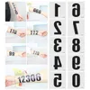 Tattoo -overdracht 10 -stcs/Set zwarte nummers tijdelijke tattoo voor activiteiten Game make -up carrosserie handsticker handig wegwerp Tatouage Temporaire 240427