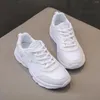 Casual Shoes Tennis For Women 2024 Solid Mesh Breathable Non Slip Lace Up Woman Platform Sneakers Ladies On Offer